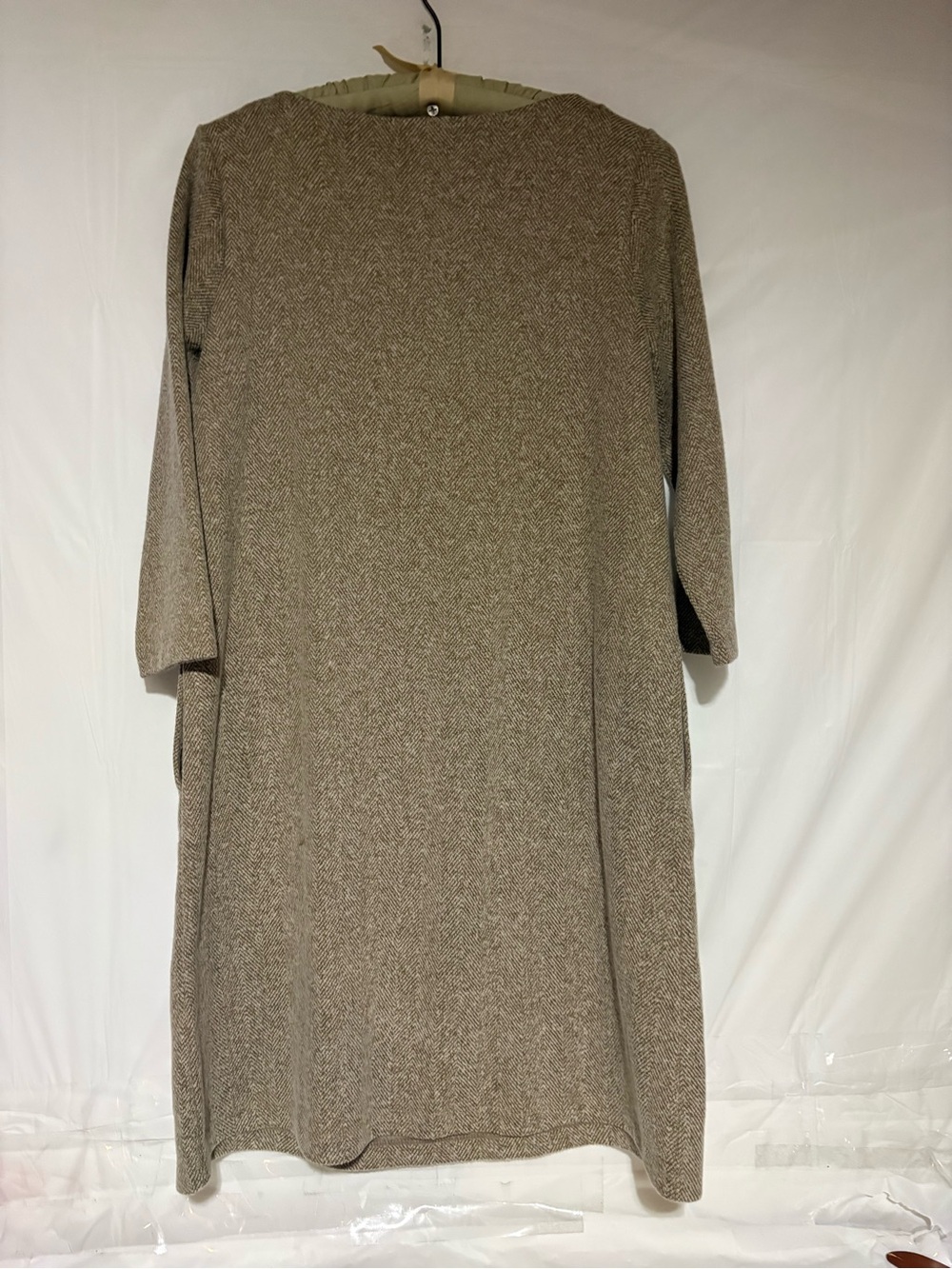 J. Jill Taupe Knit Long Sleeve Shift Dress - Picture 5 of 12